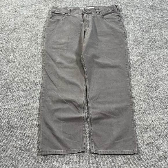 Carhartt Pants Mens 36x28 Gray Rugged Flex Relaxed Fit Canvas 5 Pocket Workwear - Picture 1 of 9